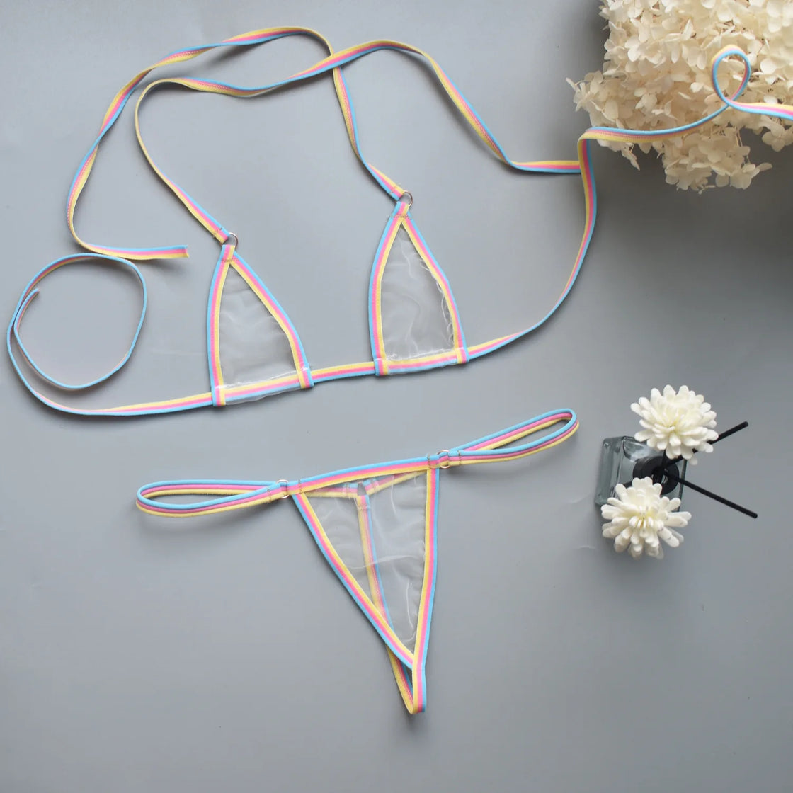 Women’s Sexy Sheer Bikini Lingerie Set