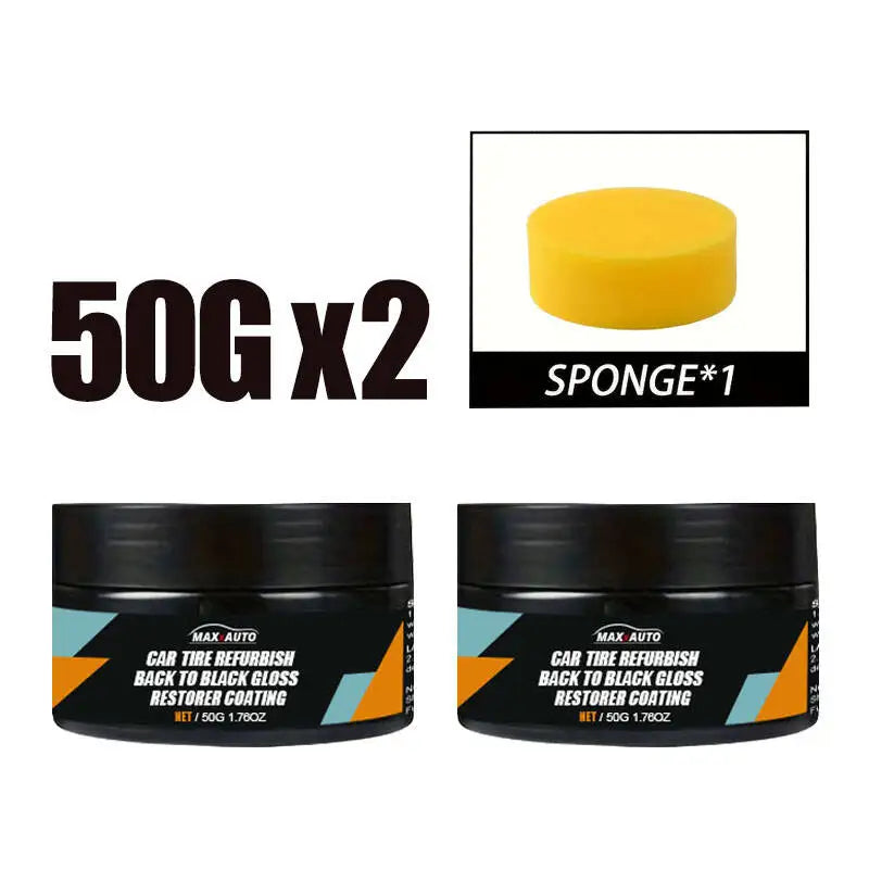 Car Tire Wax Restorer Gloss Enhancer Crystal Clear Plastic Panel Renewal Coating Agent Tire Back To Black Shine Enhancer Polish