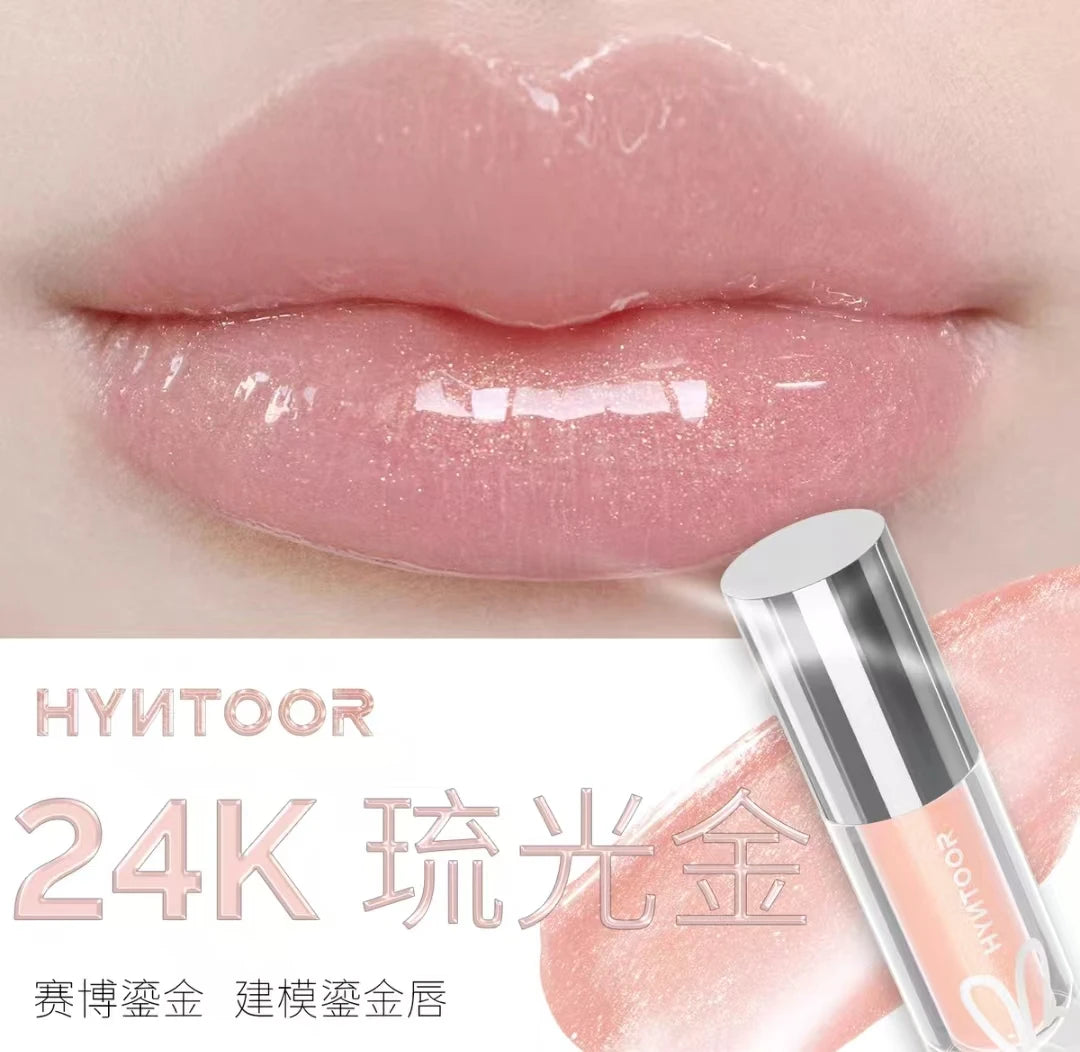 Woman enjoying HYNTOOR Lip Gloss, demonstrating its effectiveness as shiny lip gloss for dry lips.