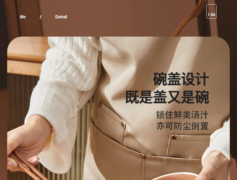 Anime Instant Noodle Bowl Line Friends Kawaii Girl Soup Bowl Portable Ceramic Rice Bowl Surrounding Good Looks Decorate Gift