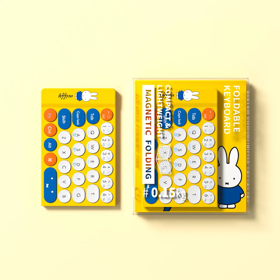 Miffy X MIPOW Mini Folding Keyboard Slim Wireless Bluetooth