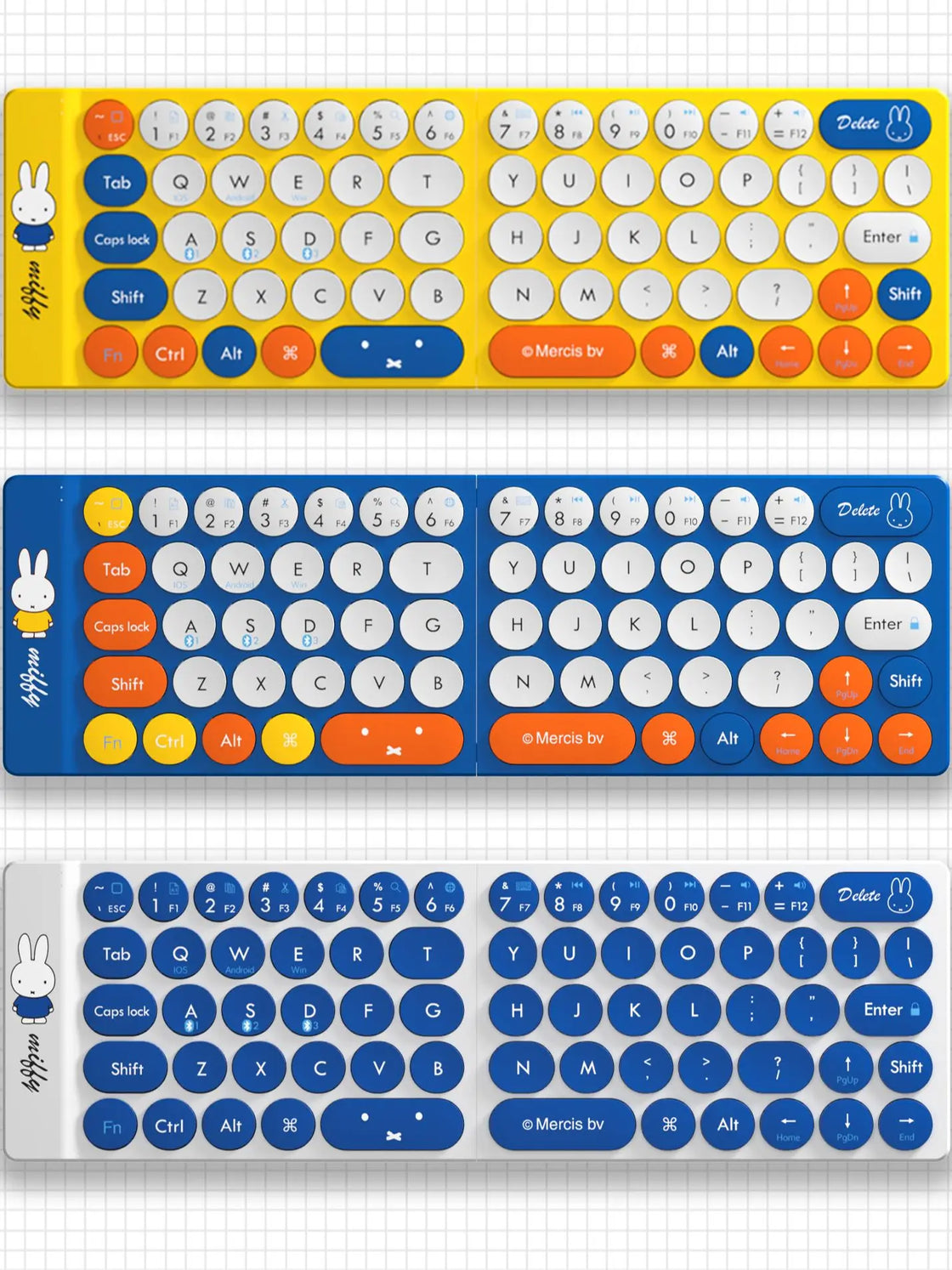 Miffy X MIPOW Mini Folding Keyboard Slim Wireless Bluetooth
