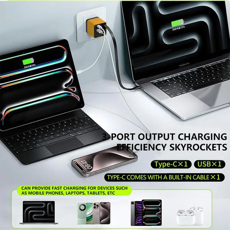 TriCharge 80W Fast Adapter