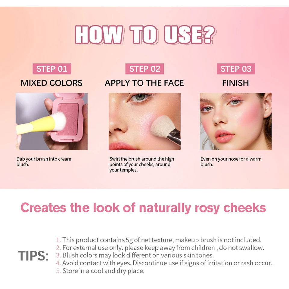 Vegan Cream & Powder Blush Palette