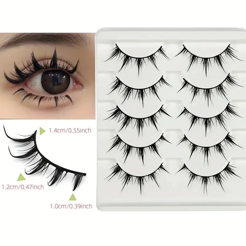 Reusable Anime-Style Demon False Eyelashes
