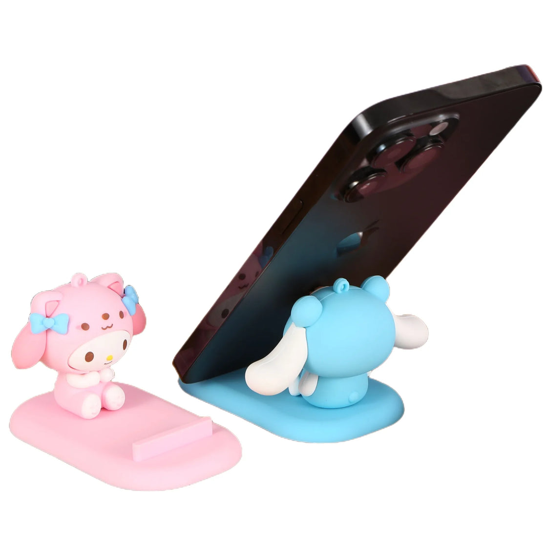 Fun and colorful Hello Kitty phone holder designed to brighten up your desk, ideal for Hello Kitty fans.