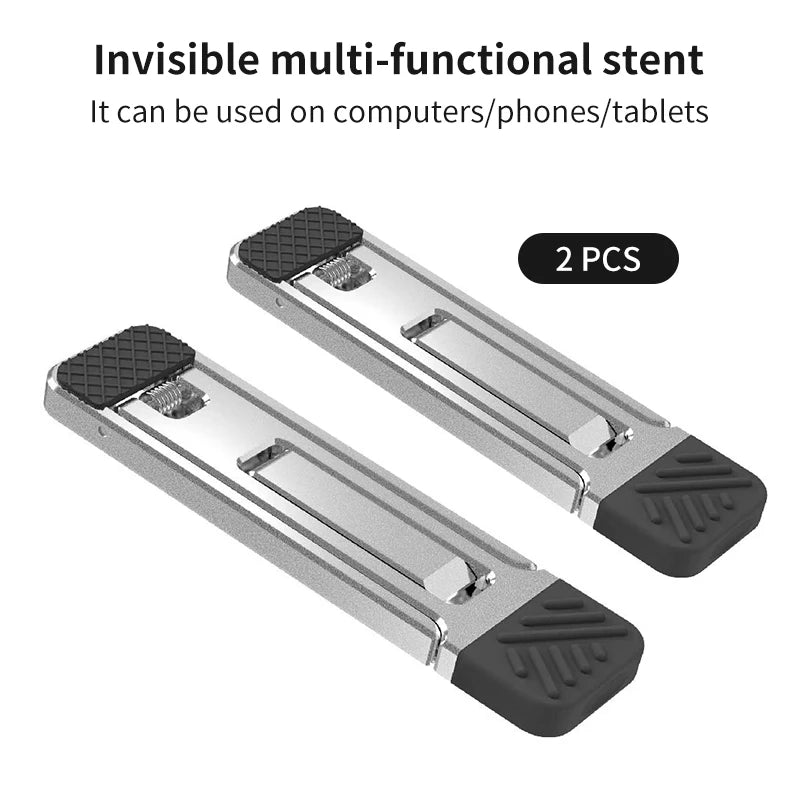 Portable Laptop Stand Aluminum Alloy Mini Folding Holder  2PCS Adjustment Notebook Bracket Accessories for Macbook Cell Phone
