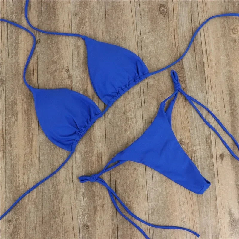Push Up Thong Bikini Set