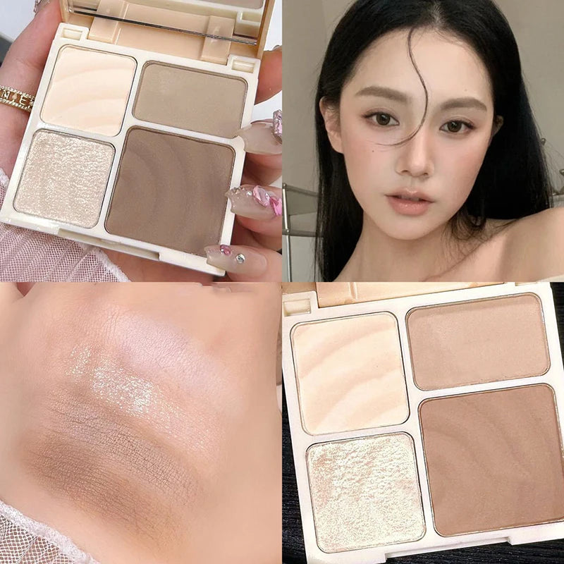 Multifunctional Contour Highlighter Palette Matte Bronzer