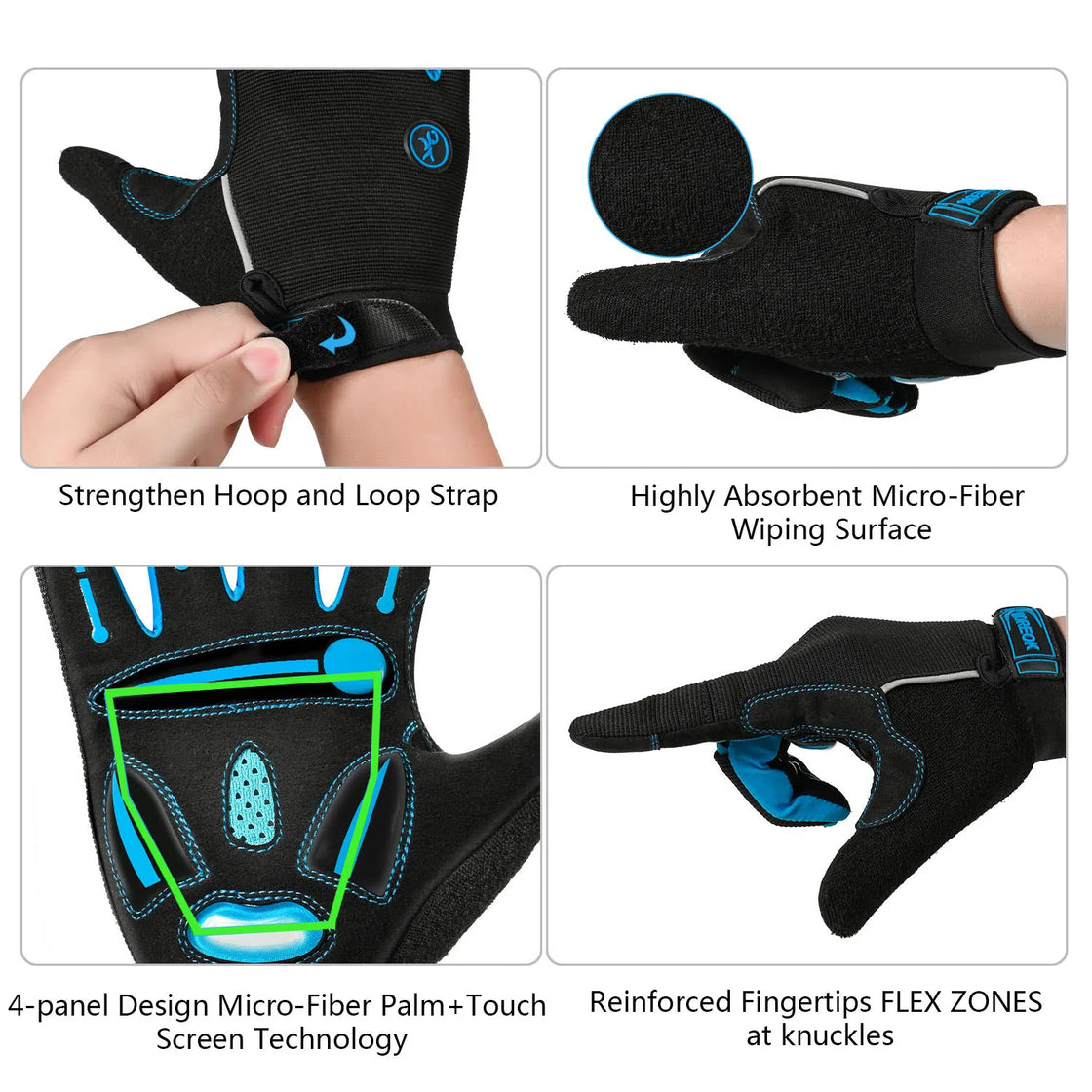 Breathable Touchscreen Motocross Cycling Gloves