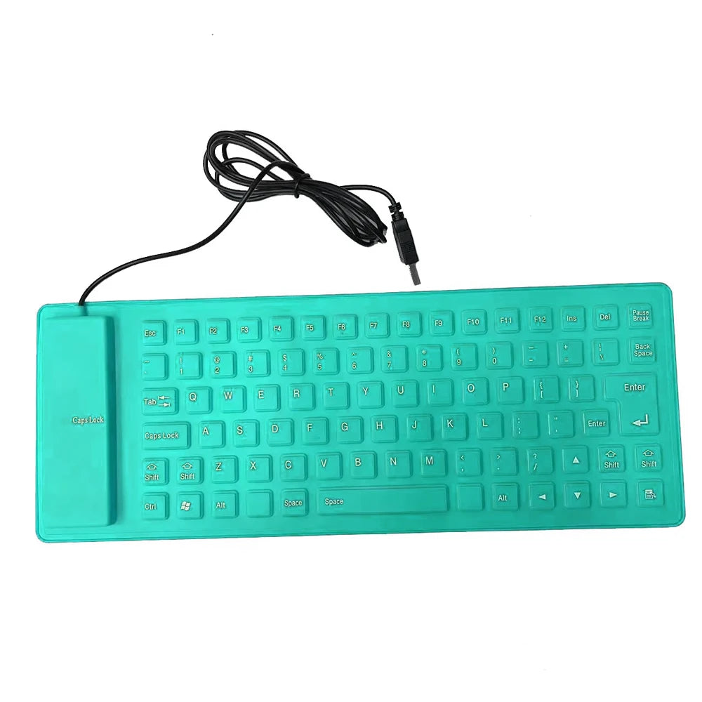 Portable Mini Keyboard 85 Keys Flexible Waterproof Soft Silicone Gaming Keyboard
