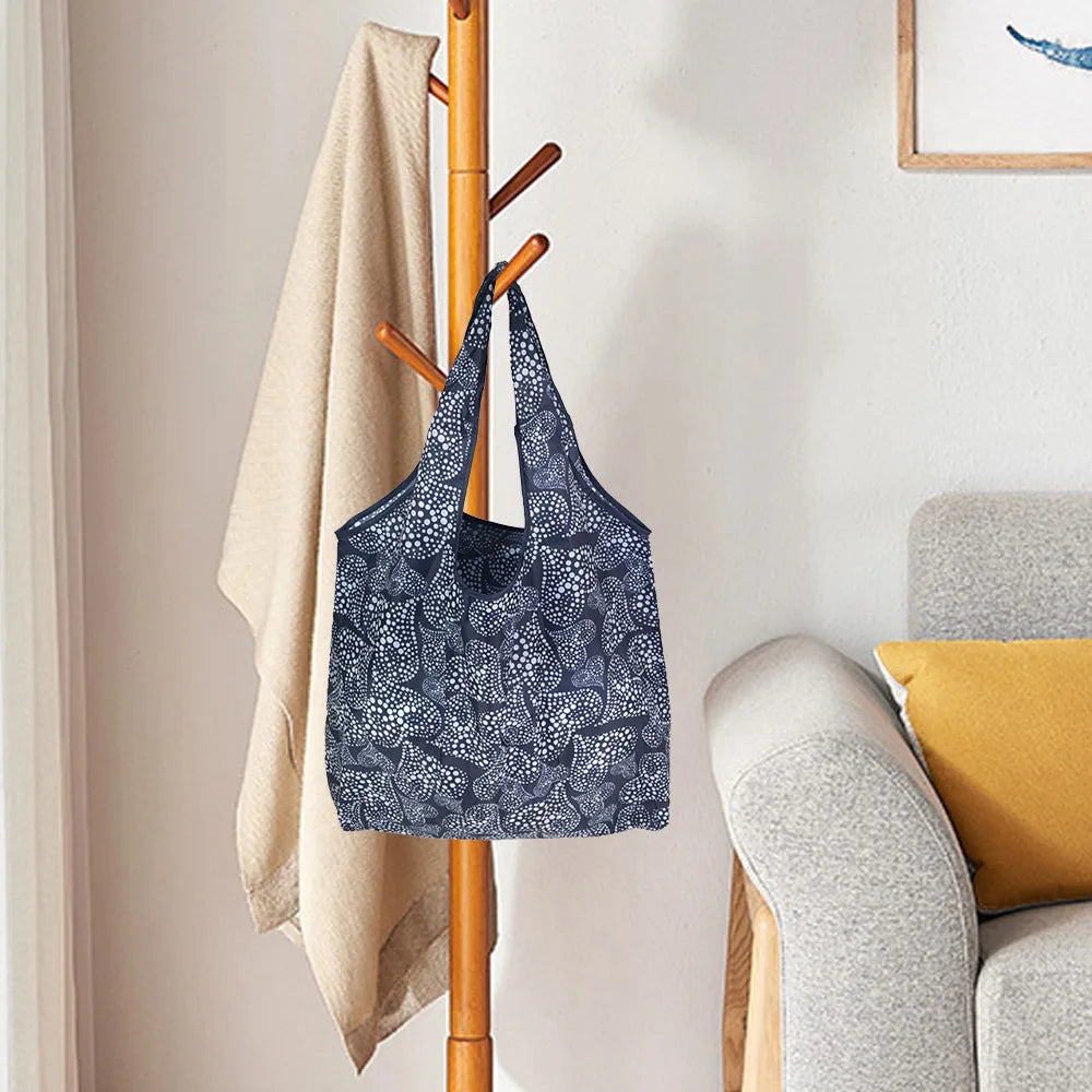 Big Eco-Friendly Folding Shopping Bag Reusable Portable Shoulder Handbag Travel Grocery Fashion Pocket Tote Heavy Storage Bags