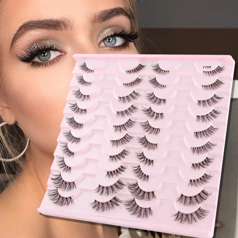 YSDO 10 Pairs 3D Mink Reusable Wispy Lashes