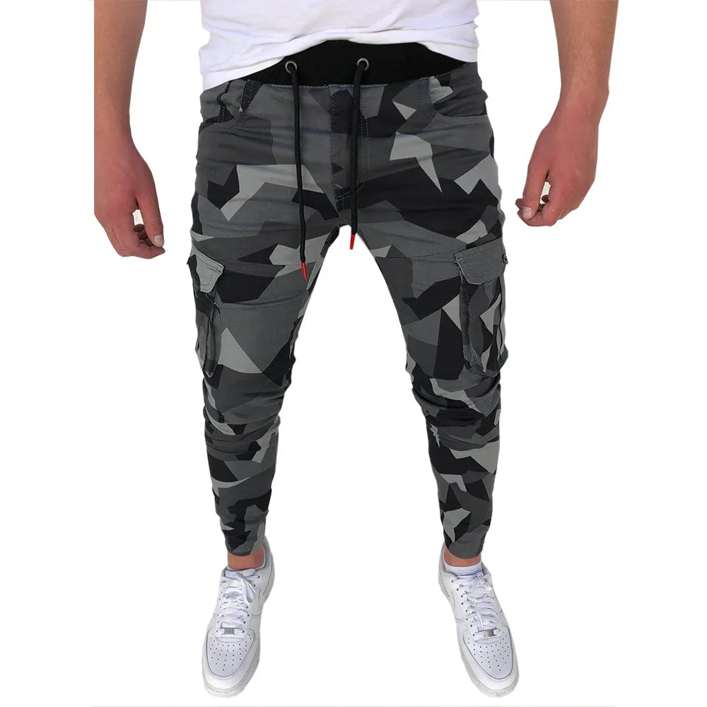 Fitshinling Athleisure Casual Men Pants Camouflage Long Trousers Male Clothing