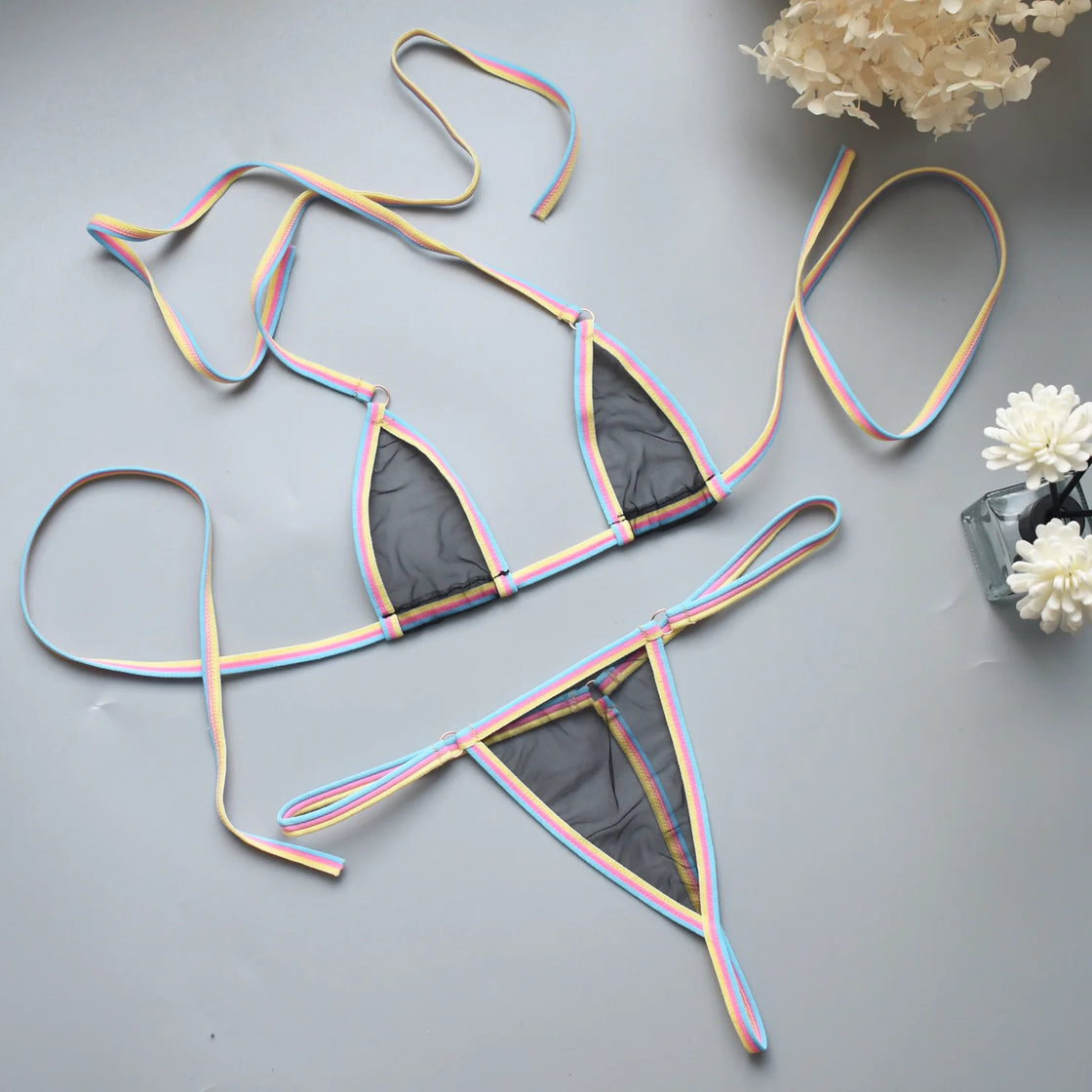 Women’s Sexy Sheer Bikini Lingerie Set
