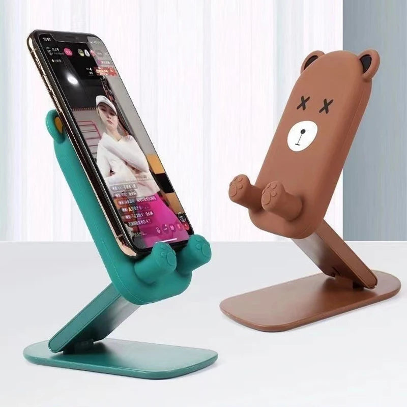 Cute Cartoon Holder Foldable Portable Cell Phone Stand Tablet Support Desktop Handset Mounting For Mobile Phone For IPad Iphone