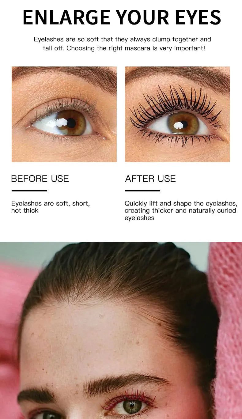 Multicolor Waterproof Curl-Extending Mascara Set