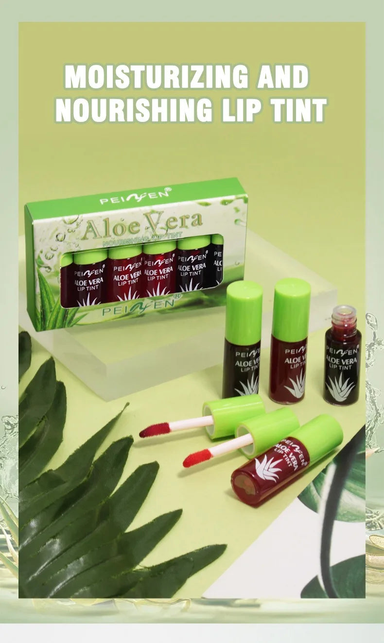 6 PCS Aloe Essence Color-Changing Lip Gloss Set