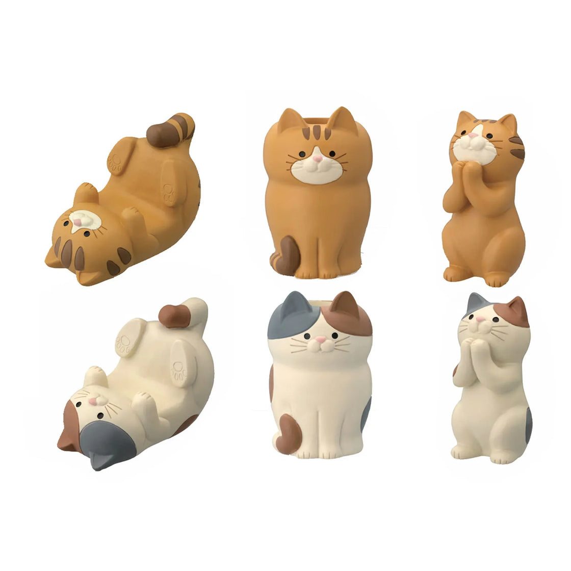 Multifunctional Cat Ornament Cute Appearance Phone Tablet Glasses Pen Holder Desk Decoration Synthetic Resin Ornaments