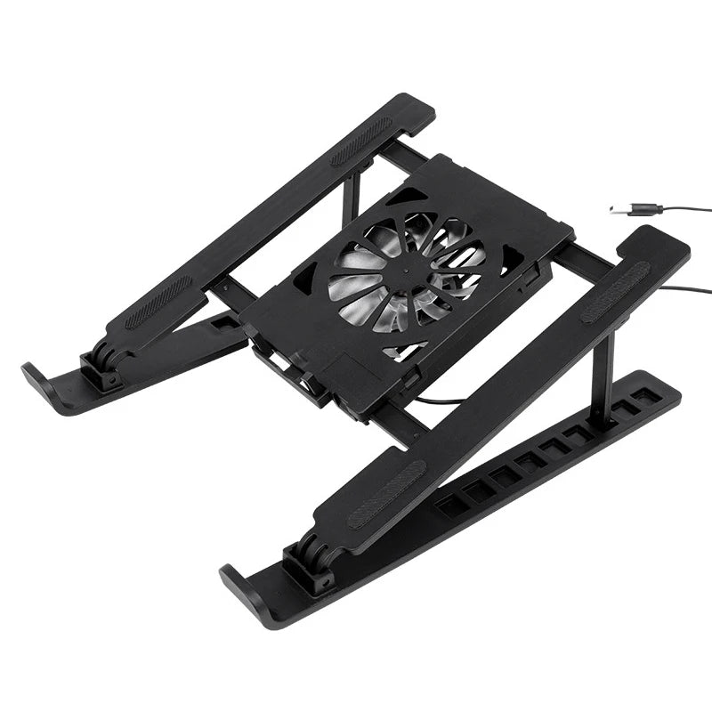 Foldable Notebook Cooler Base; One Cooling Fan Stand; Portable Heightened Laptop Rack