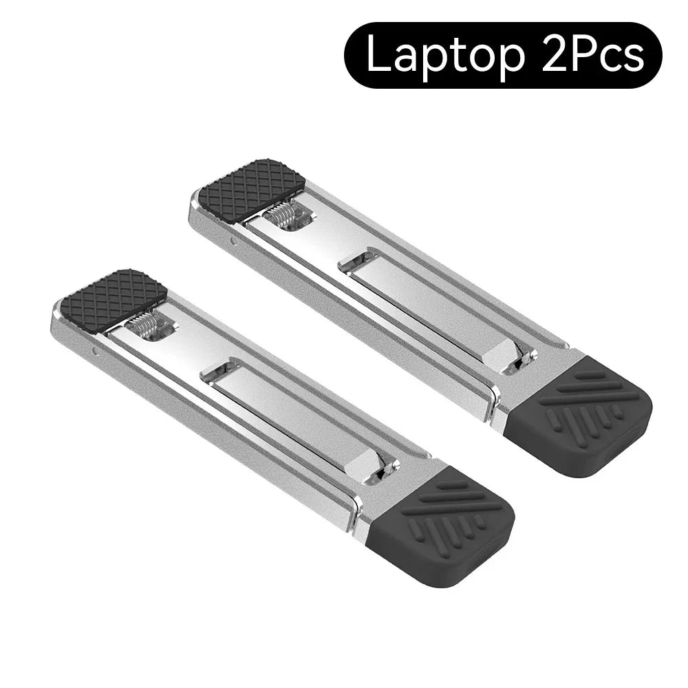 Portable Laptop Stand Aluminum Alloy Mini Folding Holder  2PCS Adjustment Notebook Bracket Accessories for Macbook Cell Phone
