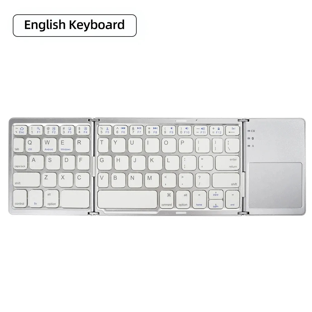 Mini Keyboard Wireless Folding Keyboard Bluetooth Foldable Keyboard with Touchpad