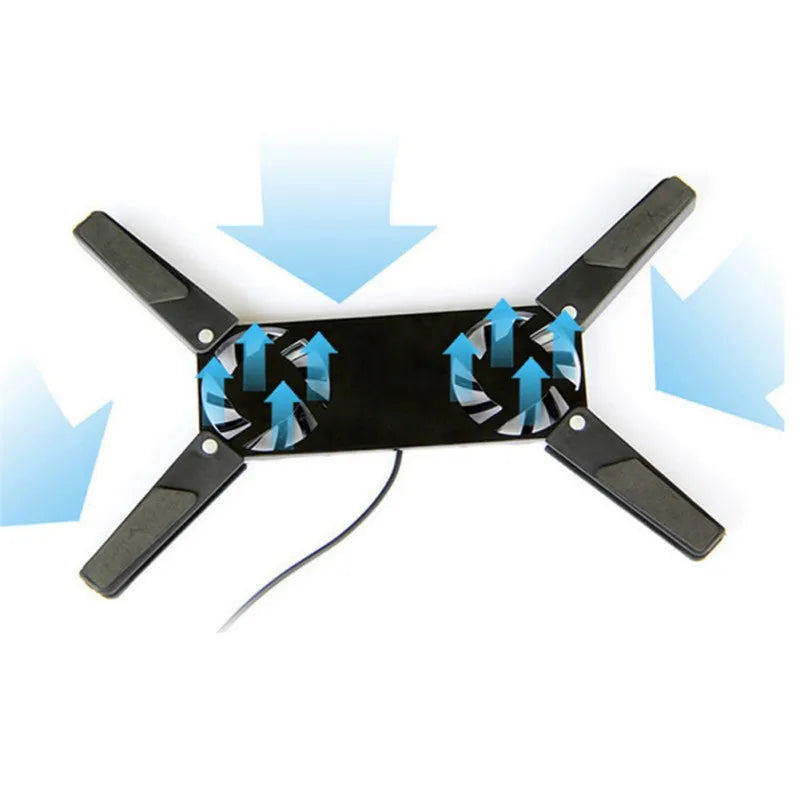 Dual Fan USB Laptop Cooling Pad Stand