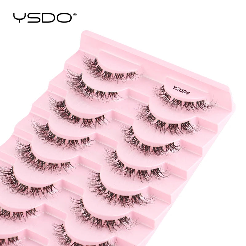 YSDO 10 Pairs 3D Mink Reusable Wispy Lashes