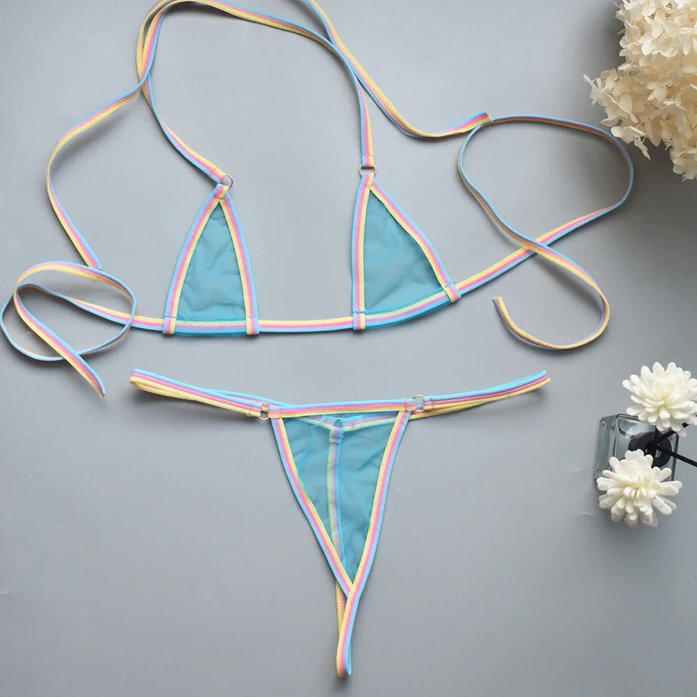 Women’s Sexy Sheer Bikini Lingerie Set