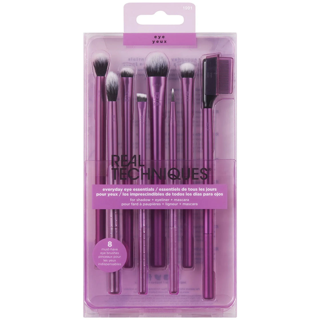 Eco-Friendly Vegan Makeup Brush Kit - Synthetic Hair Cosmetic Tools for Foundation/Blush/Eyeshadow (Travel Set)