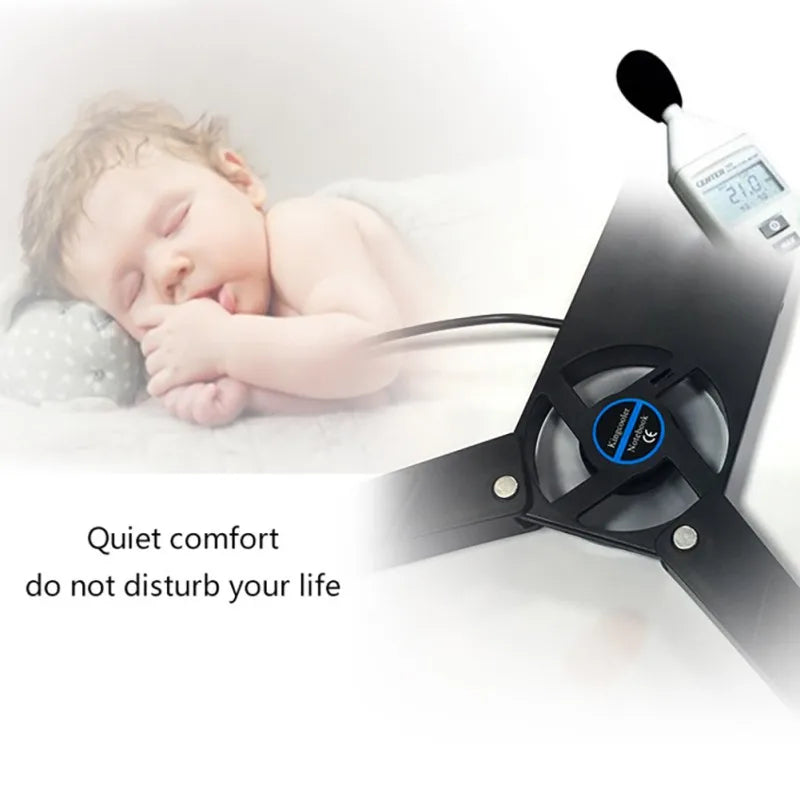 Dual Fan USB Laptop Cooling Pad Stand