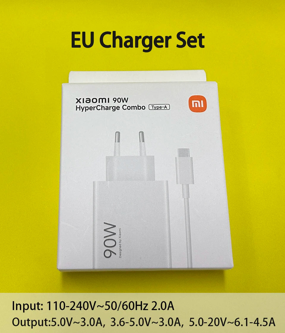 Xiaomi Charger 90w Usb C Hyper Fast Charge 90 Watt Super Chargers Xiao Mi Turbo 4 Poco F7 Pro X7 15 Ultra 14 13 Redmi Note 12
