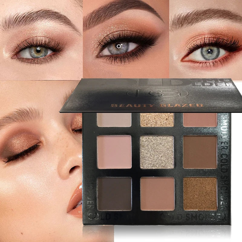 Beauty Glazed 9-Color Shimmer Matte Eyeshadow Palette