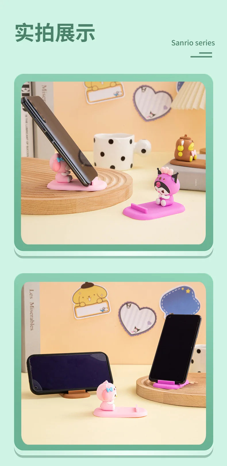 Classic Hello Kitty phone holder and desk decor, creating a delightful and organized work environment.