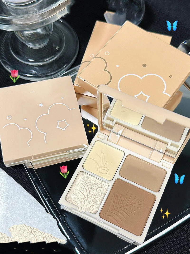 Multifunctional Contour Highlighter Palette Matte Bronzer