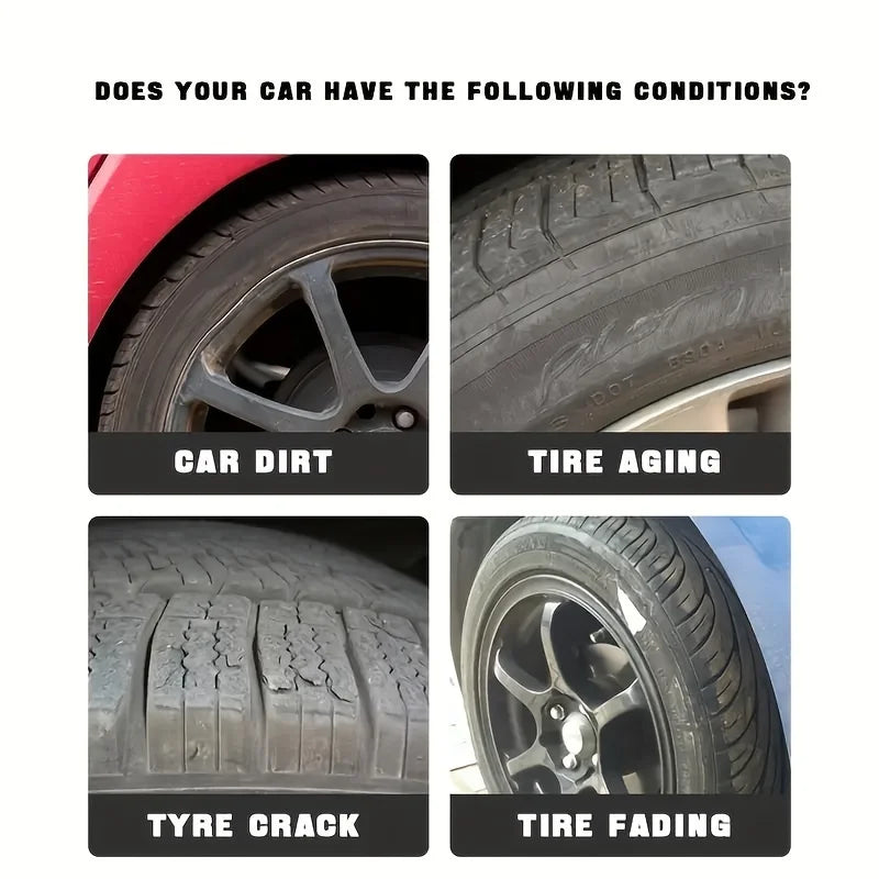 Car Tire Wax Restorer Gloss Enhancer Crystal Clear Plastic Panel Renewal Coating Agent Tire Back To Black Shine Enhancer Polish