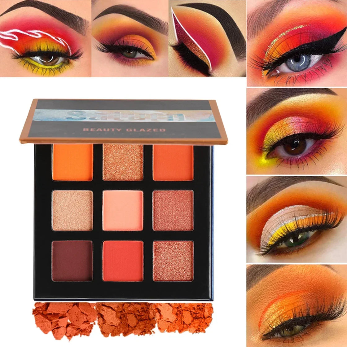 Beauty Glazed 9-Color Shimmer Matte Eyeshadow Palette