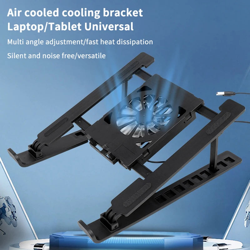 Foldable Notebook Cooler Base; One Cooling Fan Stand; Portable Heightened Laptop Rack