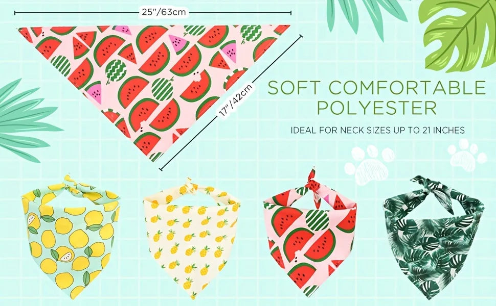 PrimePets Dog Bandanas - Cool & Durable Breathable Polyester Scarves for Summer Fun - Fashionable Accessories