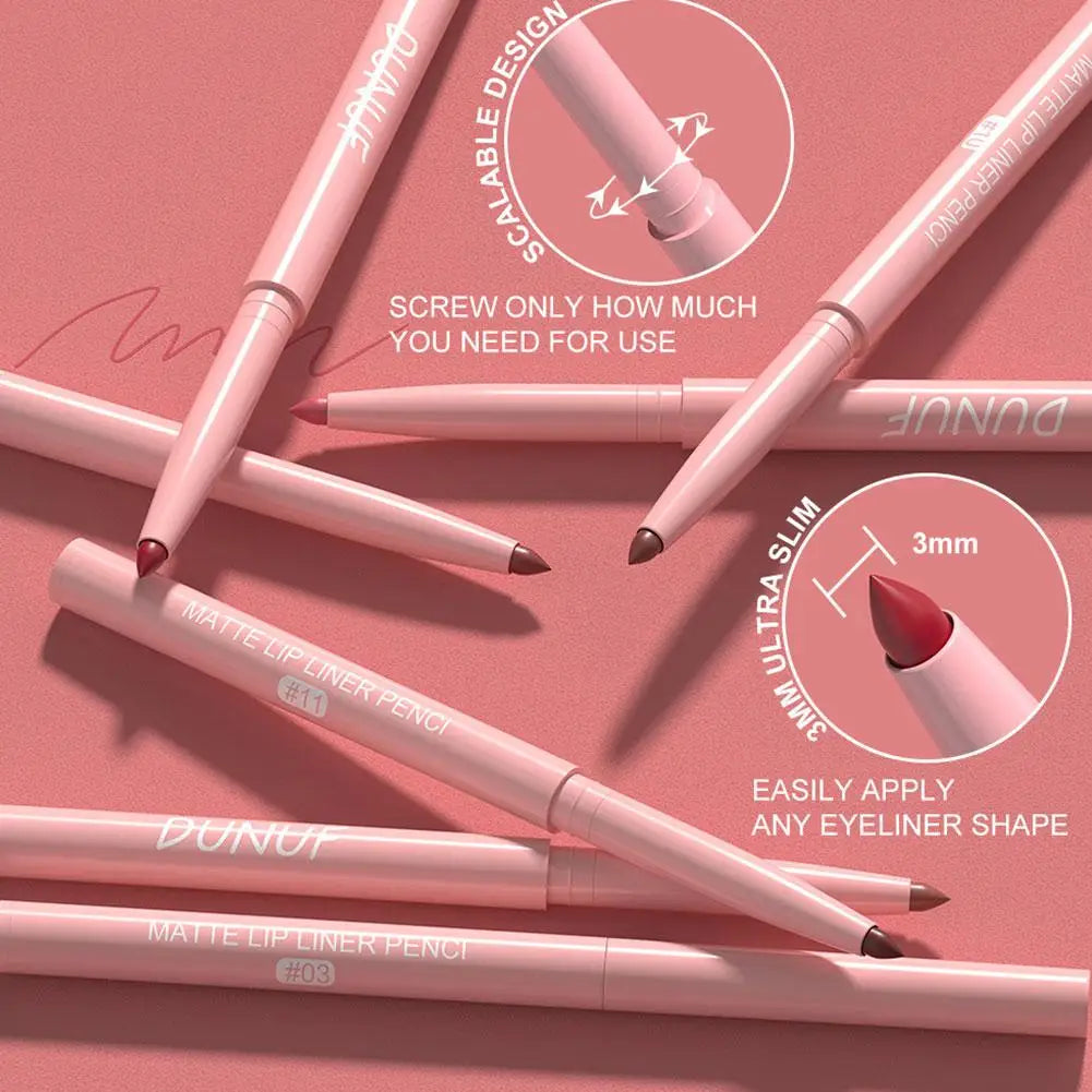 6PCS Waterproof Matte Lip Liner Set