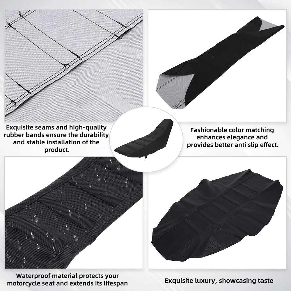 Motorcycle Accessories Universal Gripper Soft Seat Cover Waterproof For KTM HONDA Dirt Bike Off-Road Electric Bike e-bike