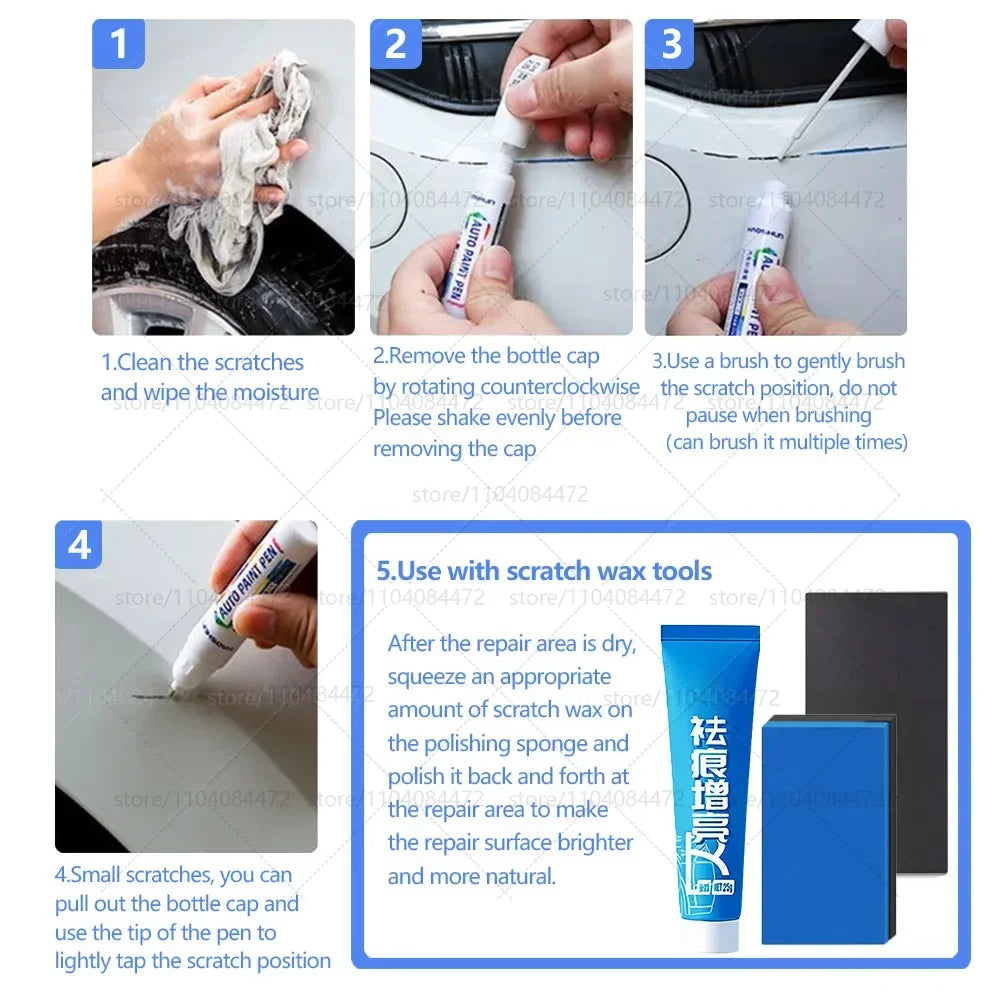 Car Paint Repair Pen For 1990-2025 RENAULT CLIO Paint Scratch Repair Accessories 4PCS