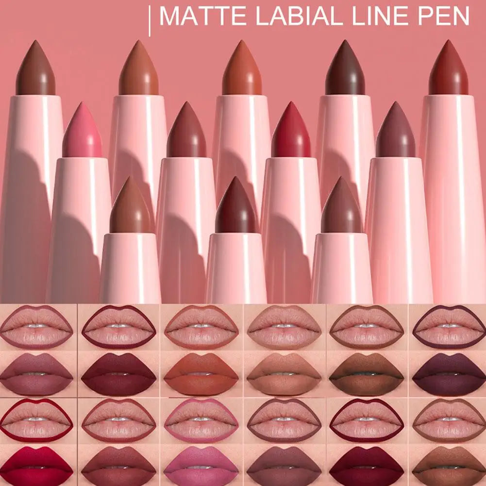 6PCS Waterproof Matte Lip Liner Set
