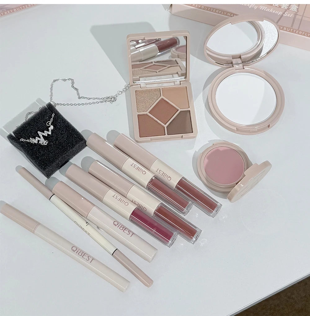 QIBEST 4PC Face Makeup Gift Set