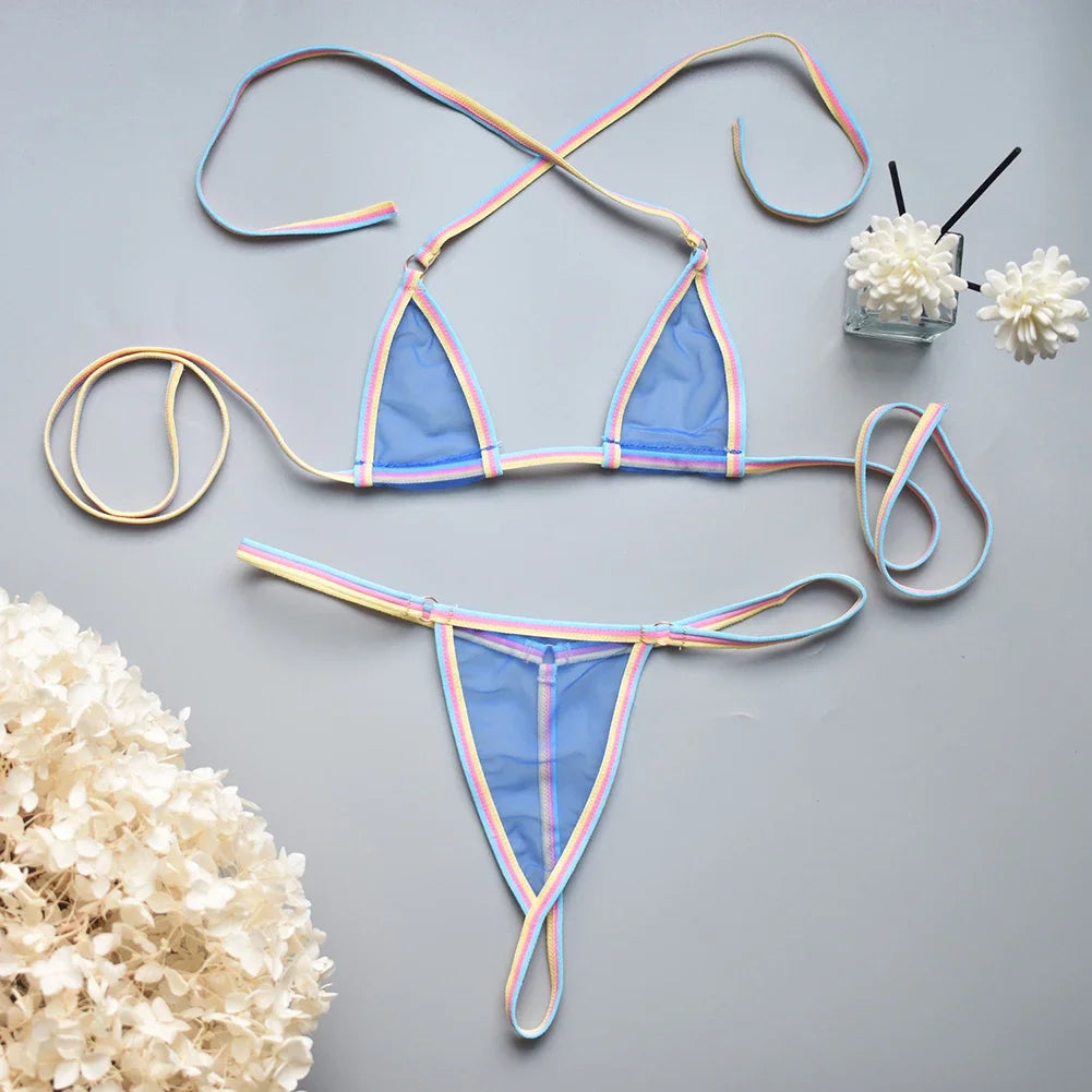 Women’s Sexy Sheer Bikini Lingerie Set