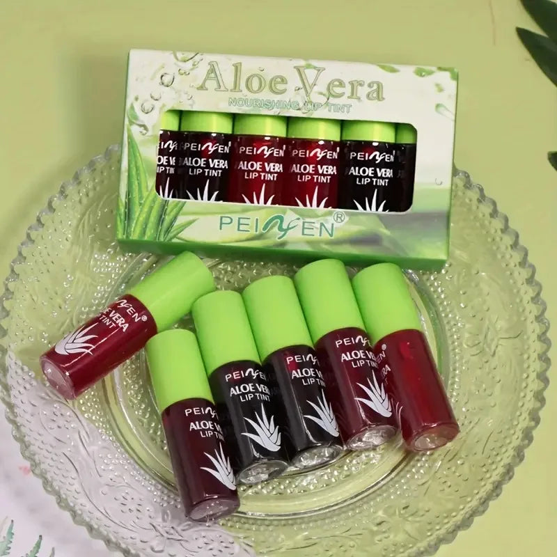 6 PCS Aloe Essence Color-Changing Lip Gloss Set