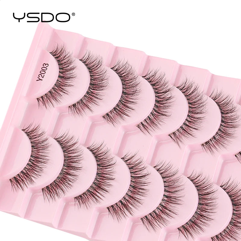 YSDO 10 Pairs 3D Mink Reusable Wispy Lashes