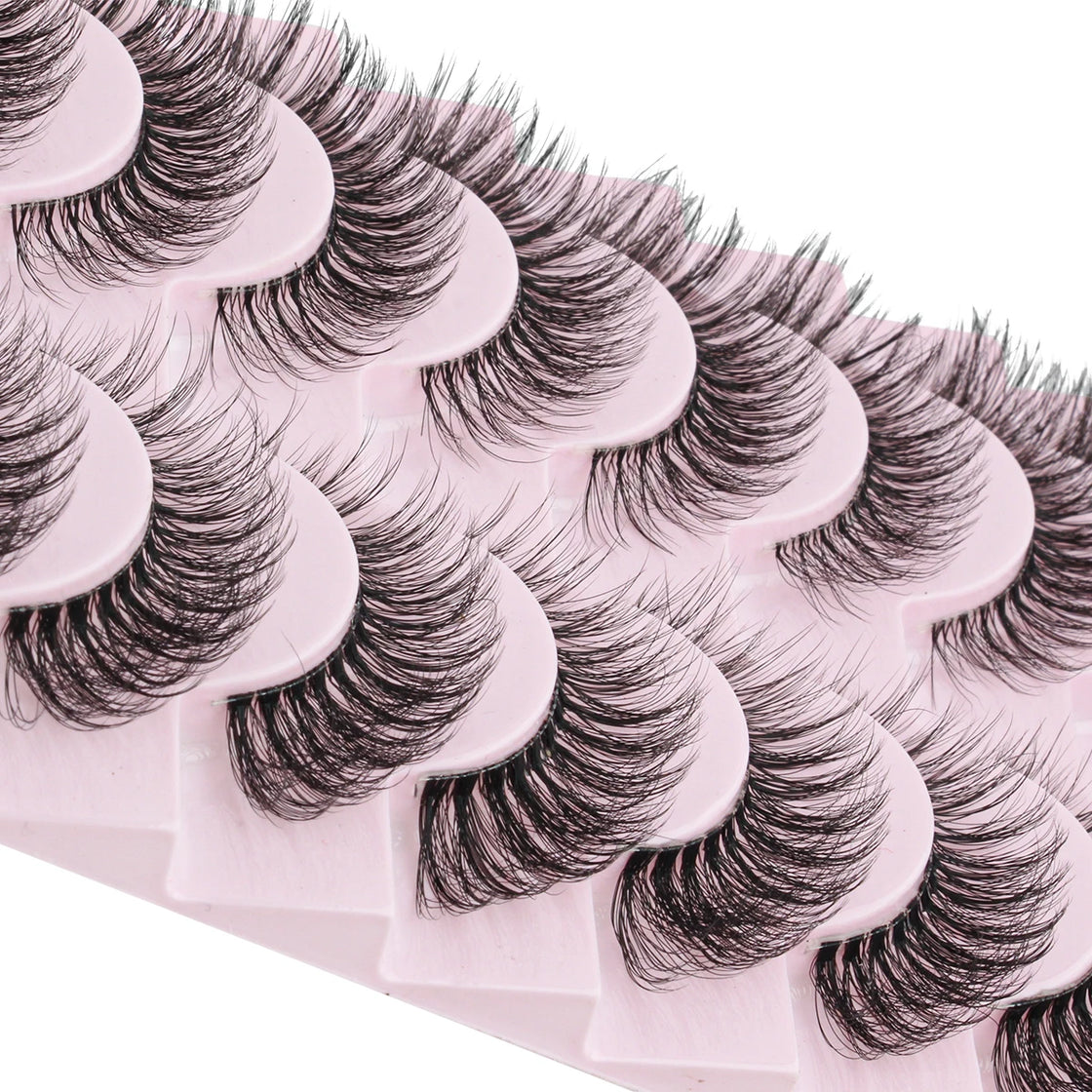 YSDO 10 Pairs 3D Mink Reusable Wispy Lashes