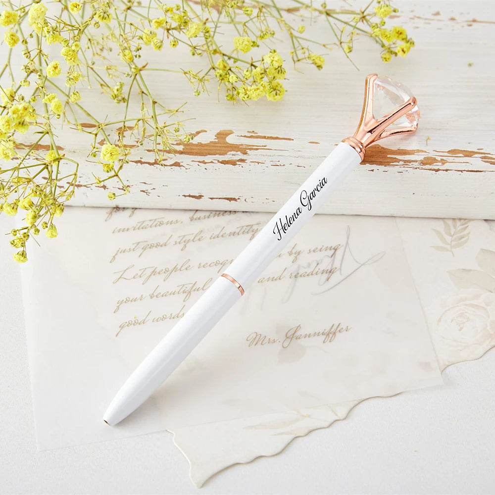Personalized Bridesmaid Gift Diamond Pen with Engraving Name Party Gift for Her Bridal Shower Favors