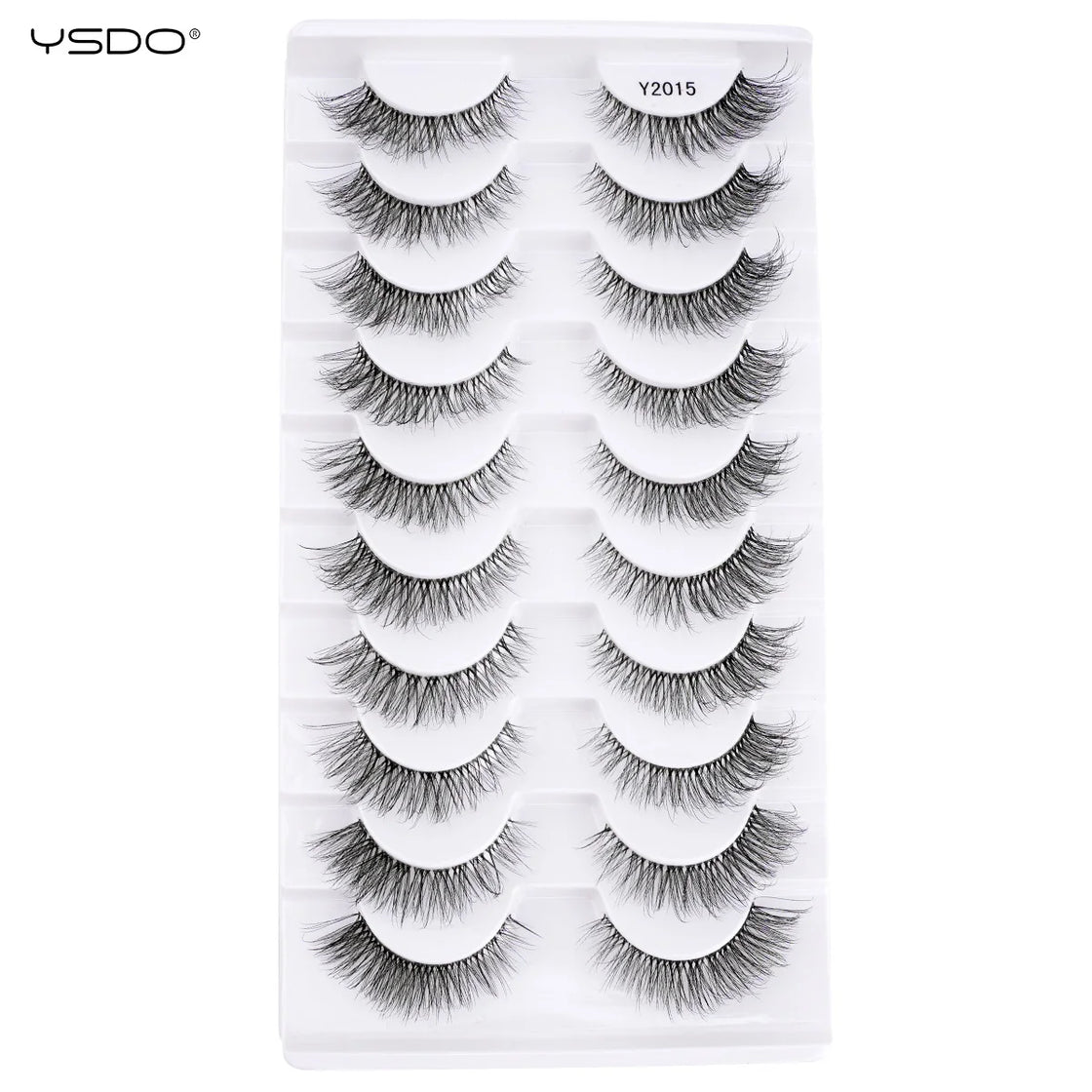 YSDO 10 Pairs 3D Mink Reusable Wispy Lashes